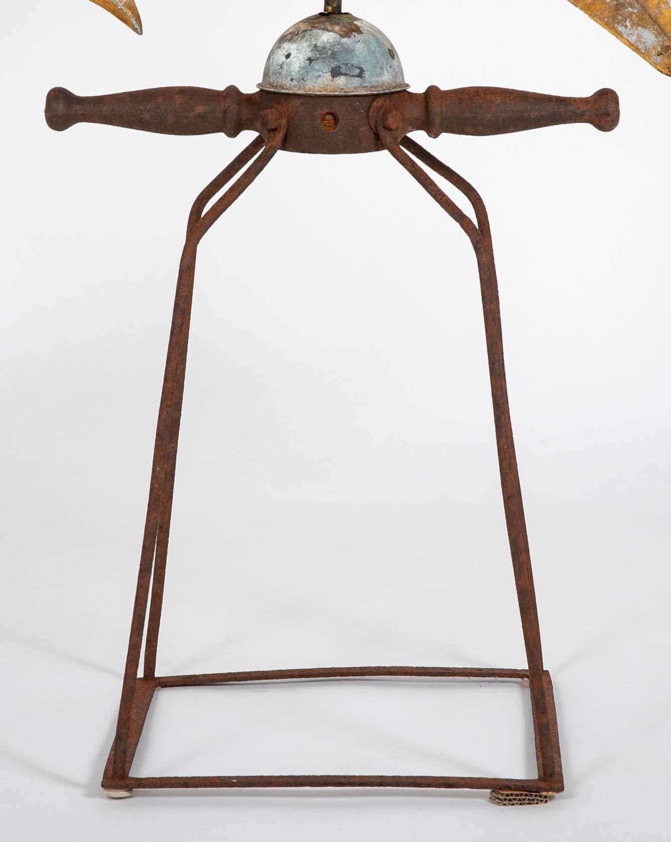 Large Copper Rooster Weathervane - Probably by J W Fisher & Co. New York, NY