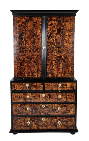 Late 17th Century English Mulberry Veneered Cupboard