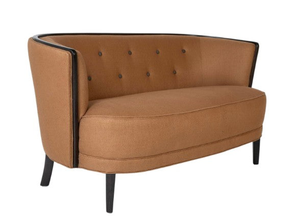 Two Seat Danish Sofa Newly Upholstered in Rogers & Goffigon Fabric