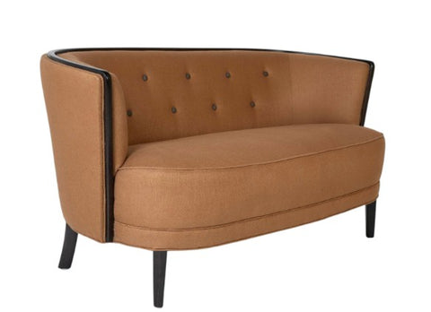 Two Seat Danish Sofa Newly Upholstered in Rogers & Goffigon Fabric