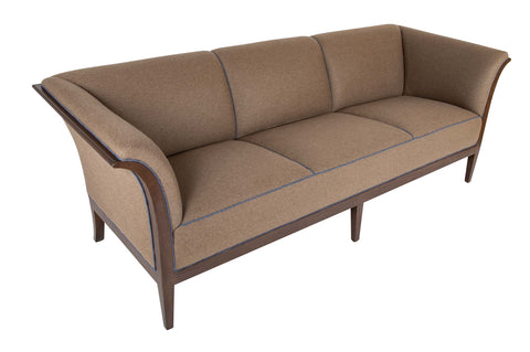 A Mid-Century Danish Three Seat Mahogany Sofa by Fritz Henningsen