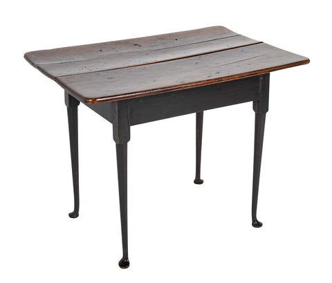 American Queen Anne Stained Maple Top Table with Painted Base