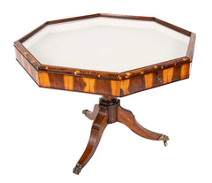 English George IV Cocus Wood Octagonal Vitrine Table