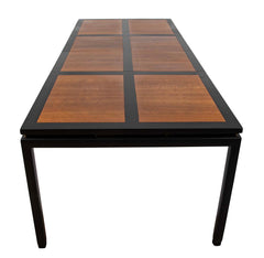 Michael Taylor Black Lacquer & Birch Dining Table for Baker