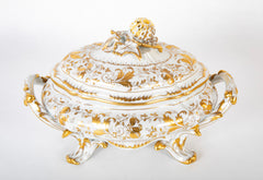 Le Tallec French Porcelain Covered Tureen in the Baroque Style