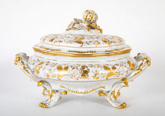 Le Tallec French Porcelain Covered Tureen in the Baroque Style