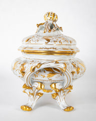 Le Tallec French Porcelain Covered Tureen in the Baroque Style