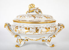 Le Tallec French Porcelain Covered Tureen in the Baroque Style