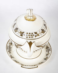 Spode Grisaille Decorated Creamware Covered Tureen with Underplate