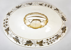 Spode Grisaille Decorated Creamware Covered Tureen with Underplate