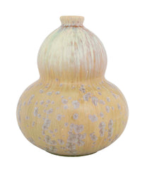 Double Gourd Vase by Mougin Freres with Crystalline and Drip Glaze