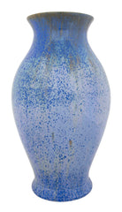 Large Baluster Form Fulper Pottery Blue Crystalline Vase