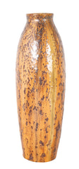 Alphonse Cytere Crystalline Brown and Ochre Glaze Ovoid Vase