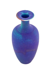 Mid-Century Studio Pottery Porcelain Vase with Cobalt Blue Glaze