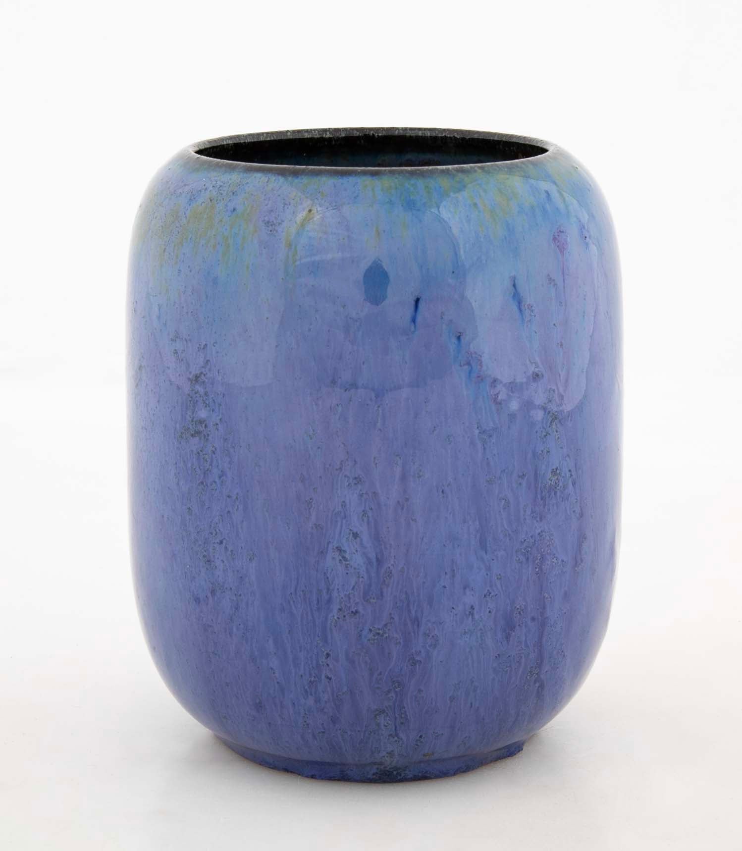 Fulper Art Pottery Blue Glazed Ceramic Vase
