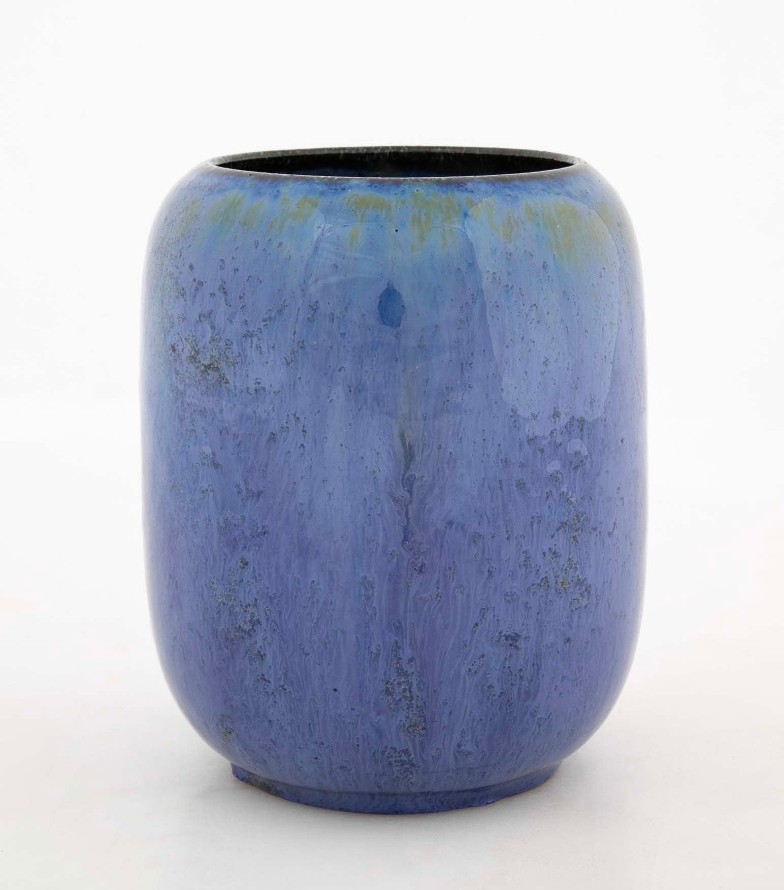 Fulper Art Pottery Blue Glazed Ceramic Vase