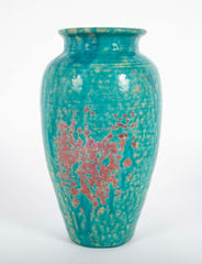 Baluster Form Pewabic Pottery Vase with Vibrant Iridescent Glaze