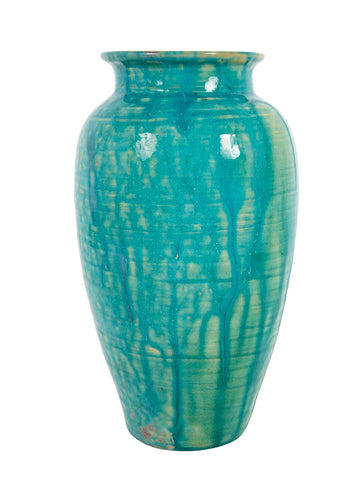 Baluster Form Pewabic Pottery Vase with Vibrant Iridescent Glaze