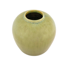 Satin Matte Green Bulbous Vase