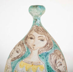 "Ronde de Jeunes Femmes, 1956" Pyriform Ceramic Vase by Marcello Fantoni