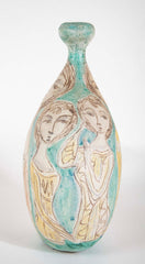 "Ronde de Jeunes Femmes, 1956" Pyriform Ceramic Vase by Marcello Fantoni