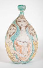 "Ronde de Jeunes Femmes, 1956" Pyriform Ceramic Vase by Marcello Fantoni
