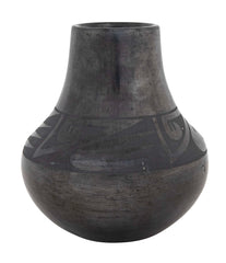 Lupita Vigil Martinez Pueblo Blackware Vase with Birds