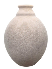 A Vinsare Ochre Gray Ovoid Ceramic Vase Manufactured in Sevres