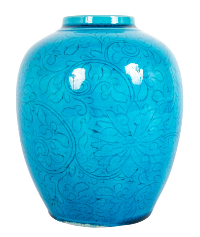 Chinese Qing Dynasty Turquoise Ceramic Jar
