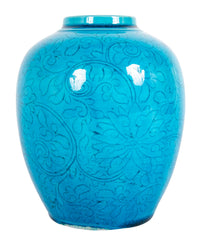 Chinese Qing Dynasty Turquoise Ceramic Jar