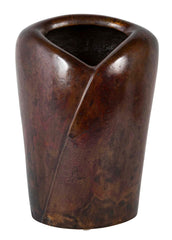 Misawa Hiroshi Bronze Vase in Stylized Kimono Form
