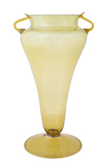 Murano Soffiato Green Glass Vase