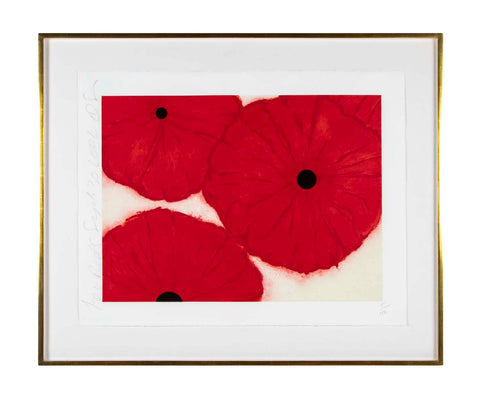 "4 Reds, 2002" Screen Print in Colors by Donald Sultan 5/150
