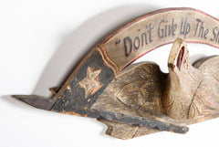 Bellamy-Style Carved Wooden Eagle Plaque
