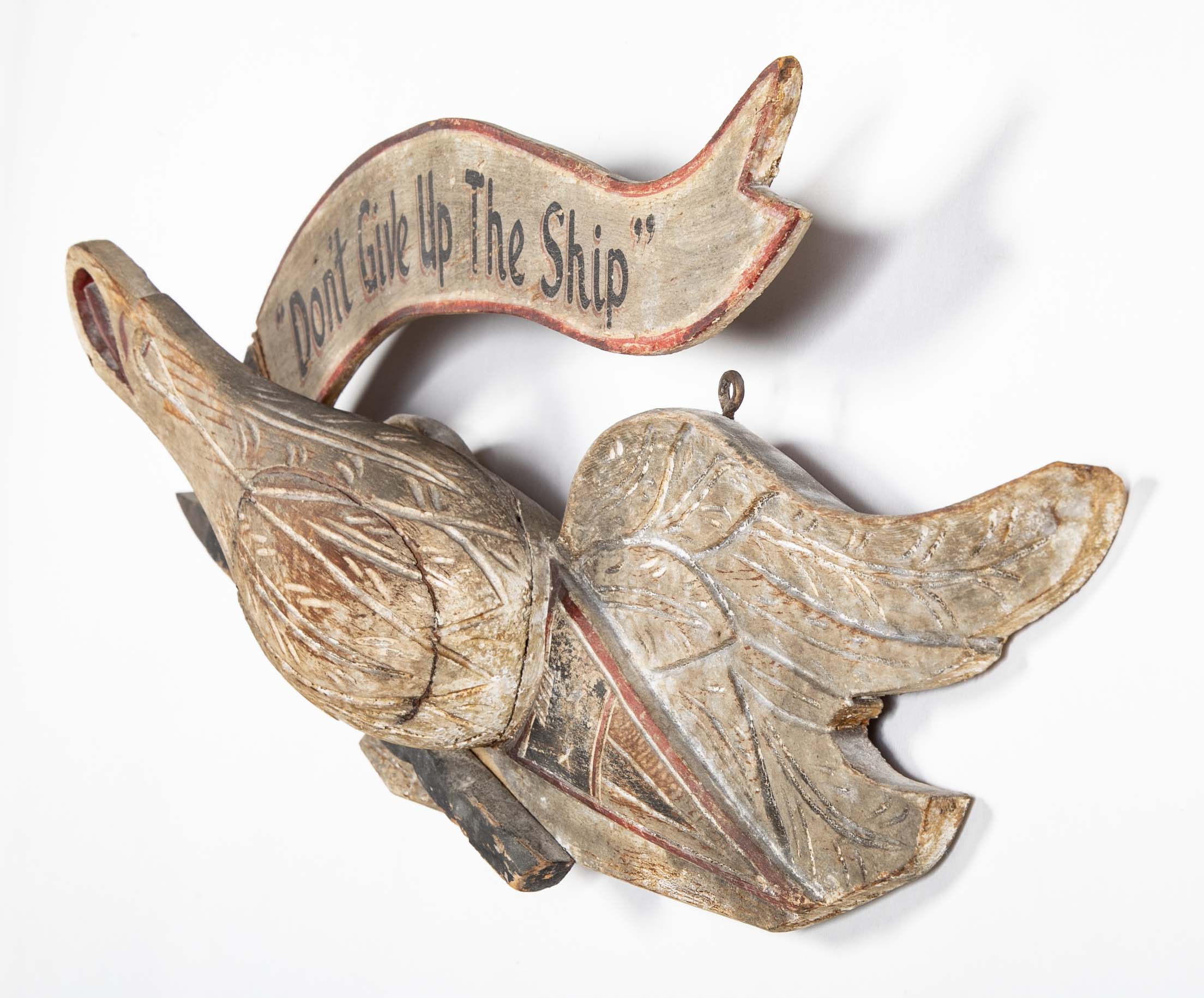 Bellamy-Style Carved Wooden Eagle Plaque