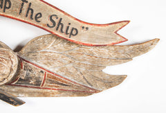Bellamy-Style Carved Wooden Eagle Plaque