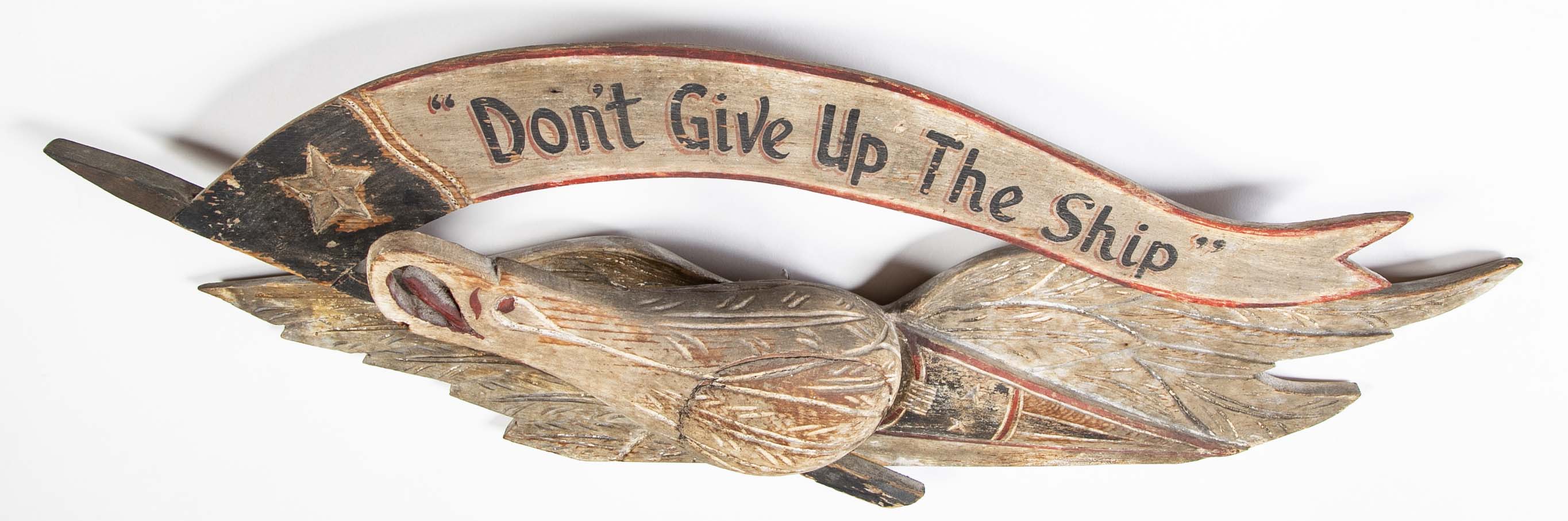 Bellamy-Style Carved Wooden Eagle Plaque