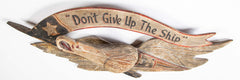 Bellamy-Style Carved Wooden Eagle Plaque