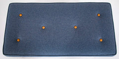 Pair of T.H. Robsjohn-Gibbings Model 2021 Mahogany Upholstered Seat Benches