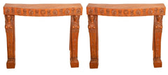 Pair of Egyptian Revival Terracotta Console Tables