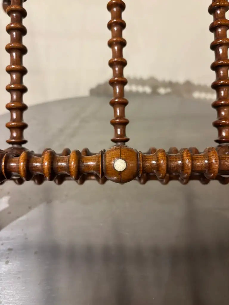 19th Century English Regency Turned Elmwood Book Stand with Bone Decoration
