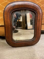 17th Century English Walnut Mirror with Original Glass, Small Scale