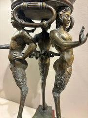19th Century Italian Grand Tour Bronze Brazier, Ancient Pompeii Original
