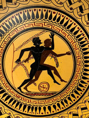 Ancient Greek Style Charger with Olympian Runners