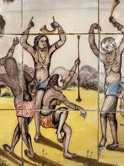 18th/19th Century Portuguese Tile Painting of Native Americans