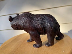 19th Century Swiss Black Forest Carved and Stained Walnut Bear