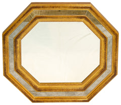 Gilt Octagonal Hollywood Regency Mirror