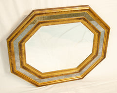 Gilt Octagonal Hollywood Regency Mirror