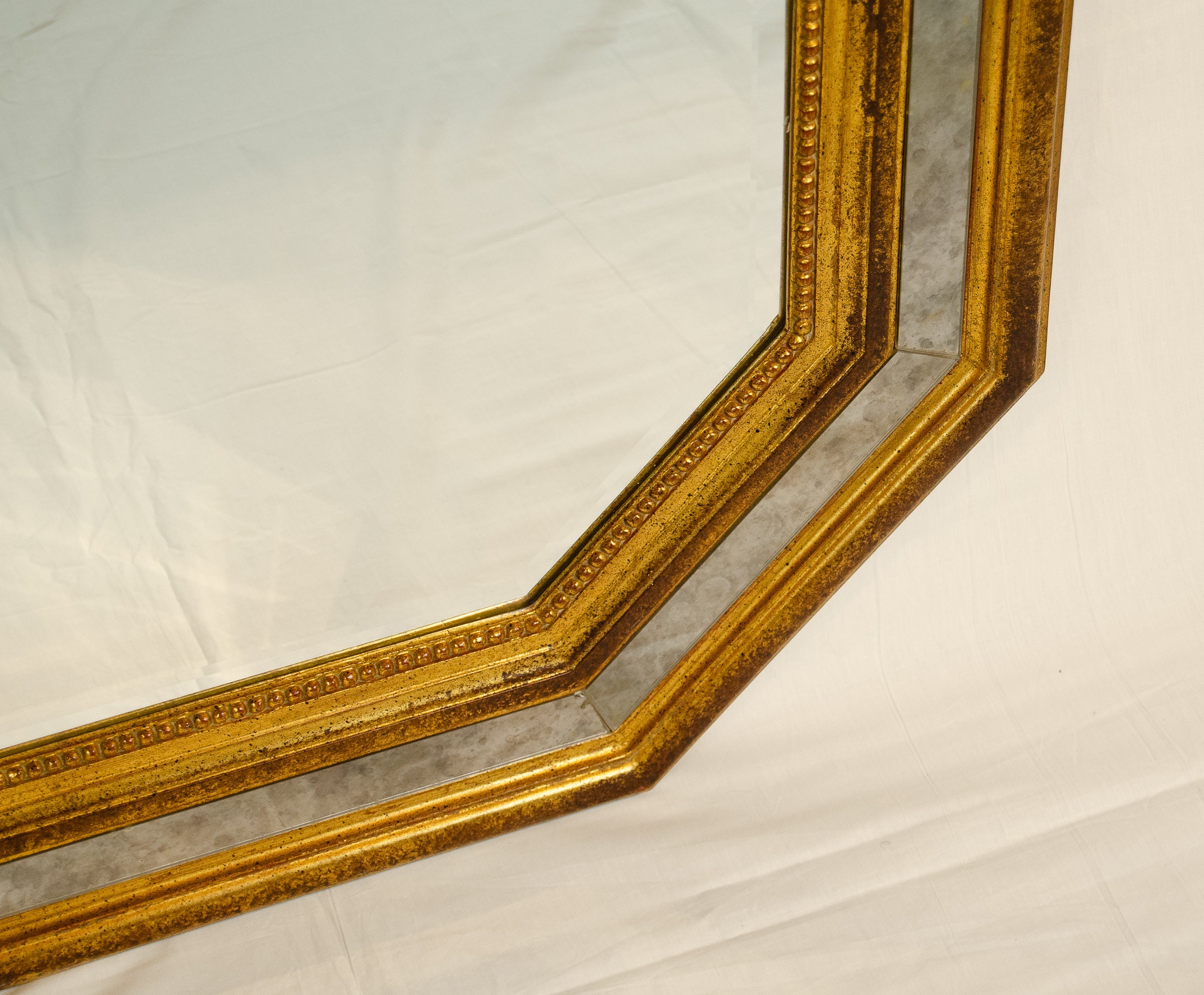 Gilt Octagonal Hollywood Regency Mirror
