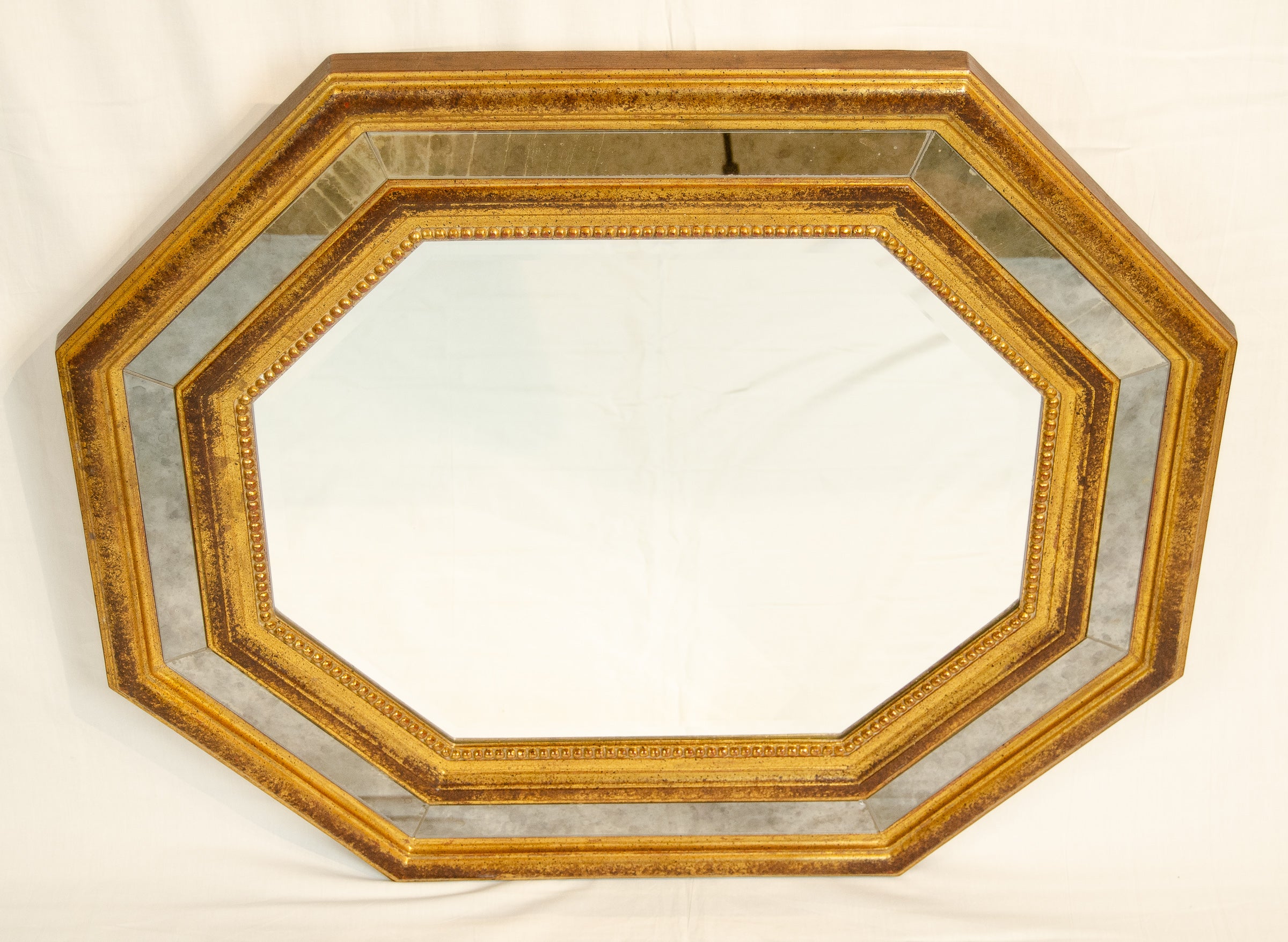 Gilt Octagonal Hollywood Regency Mirror